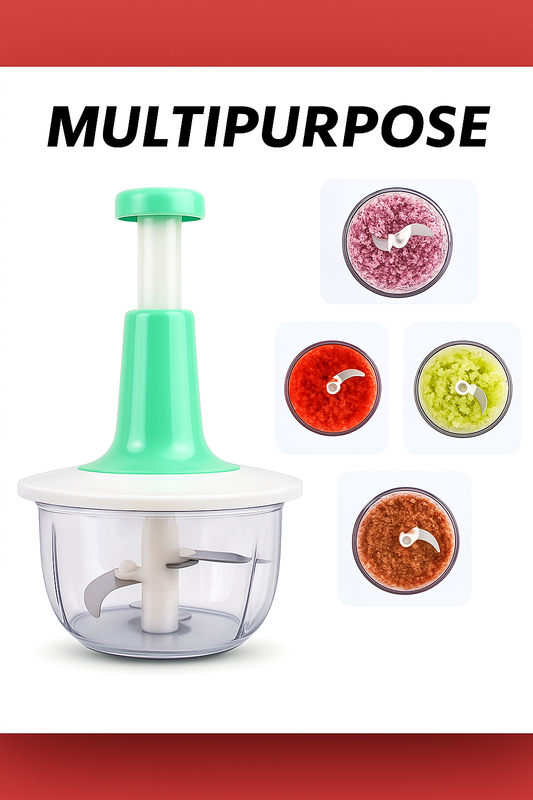 Multifunction Hand Push Chopper – 1.5L Veggie & Meat Cutter & Mixer 🥕✨ ROYAZA